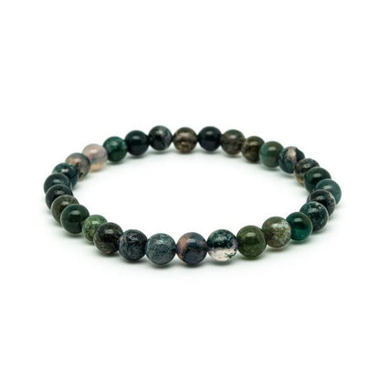 Jolis Baumes -- Bracelet connexion à la nature agathe mousse