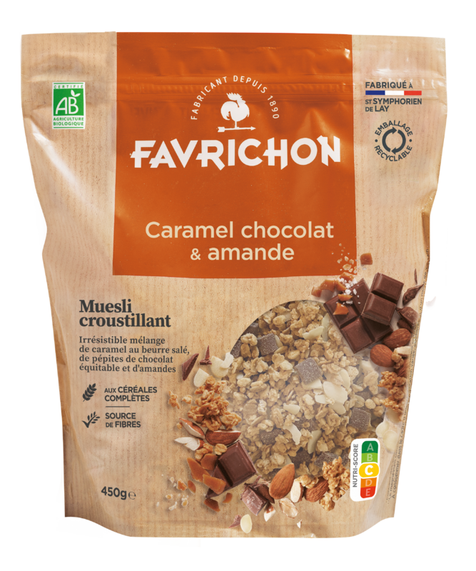 Muesli croustillant caramel, chocolat & amande - 1