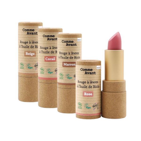 Rouge à lèvres à l'huile de ricin (beige) - 2